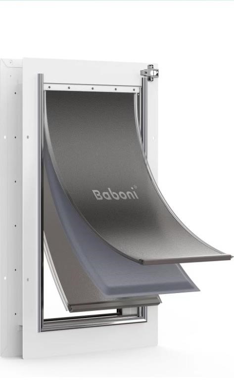 Baboni 3-Flaps Pet Door Steel Frame  Large