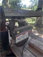 Craftsman radial saw, working with 6 foot wood