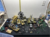 Lot of mostly military kinds of toys