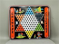 vintage tin chinese checker board