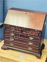 mahogany drop front secretary jewelry chest