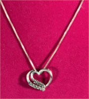 Sterl. Silver Heart on 18" Sterling Silver Chain