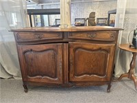 French late 18th century burl walnut buffet