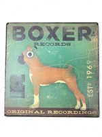 Boxer Records Metal Wall Sign by Stephan Fowler