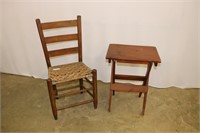 Chair & Folding Side Table