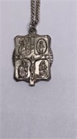 Necklace pendant stamped Creed Sterling,16.2 g
