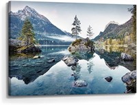 Double Trees Nature Landscape Wall Art Canvas