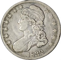 1832 CAPPED BUST HALF DOLLAR - FINE/VF