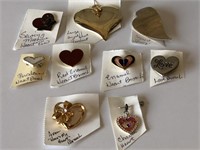 Heart Brooches and Pendants