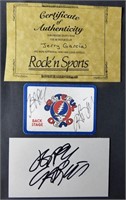 Jerry Garcia Autograph & Grateful Dead Signed Pass