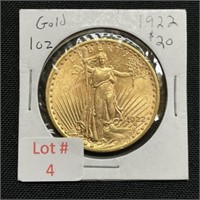 1922 Gold Double Eagle $20 Coin