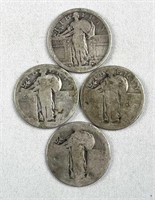 (4) Standing Liberty Silver Quarters, Cull
