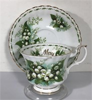 ROYAL ALBERT MAY MONTH TEACUP & SAUCER