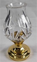 Waterford Crystal And Brass Candle Holder Candlest
