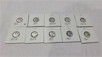 10 cased silver Roosevelt dimes