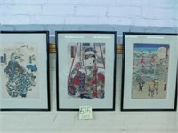 3 Oriental Style Pictures (14x19")