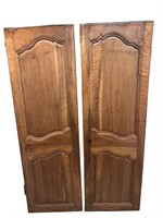 Pair of Antique French Walnut Doors, Pegged