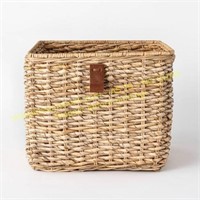 Threshold rattan cube basket & large 9-10 slippers