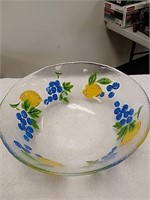 Painted lemon fruit bowl