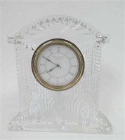 Waterford crystal clock measures 17cm H