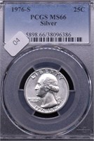 1976 S PCGS MS66 BICENTENNIAL SILVER QUARTER