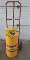 12 gallon portable upright air tank with 2 wheel
