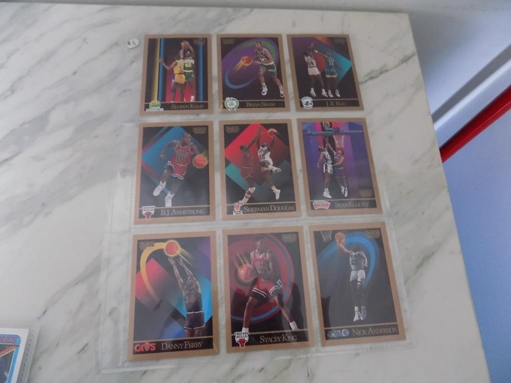 1990 Skybox NBA 9 Card Sheet