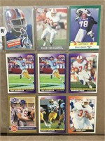 9-Mixed Vintage Football Cards