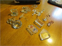 all miniature glass animals & items & case