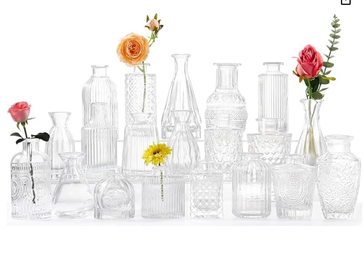 Vases for Flowers, Set of 20 Vintage Vases