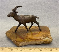 Kudu Sculpture on Jasper Slab