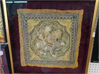 Beautiful Framed Burmese Tapestry