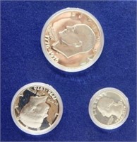 1976 Silver (3) Piece Bicentennial Proof Set.