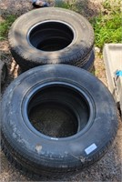 4 RUBBER CAR TIRES