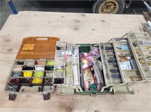 Loaded Tackle Box & Box of Plastics