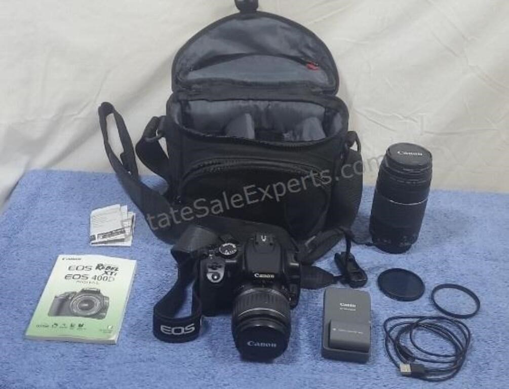 Canon EOS Digital Rebel XTi camera outfit.