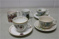 3 Cups & Saucers & 3 Mugs