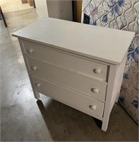 Antique 3 Drawer Chest With Mirror