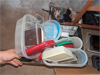 Plastic food storage box lot