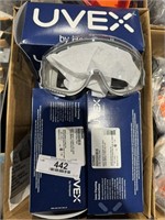 6 Uvex safety goggles