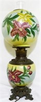 Vintage Electrified Floral 24" Banquet Lamp