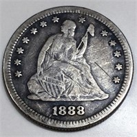 1888-S Seated Liberty Quarter Rare Date