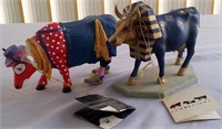 T - LOT OF 2 COW PARADE FIGURINES (P81)
