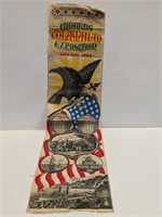 1892 Word Columbian Expo Souvenir Ribbon