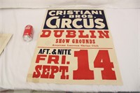 Vintage Cristiani Bros. Circus Dublin Poster