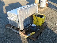 Assorted Solar Panels, Tool Box & More