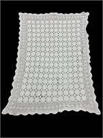 Floral White Crotchet Table Cloth