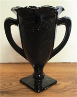 Black Glass Trophy Vase