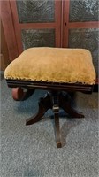 Victorian piano bench, with adjustable height