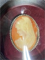 ANTIQUE STERLING SILVER CAMEO PENDANT